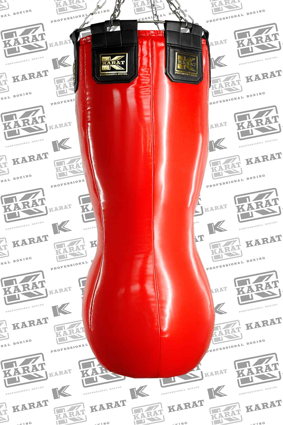 Боксерський мішок силует преміум класу, Red «Карат», висота 130 см, діаметр 45см, вага 50-55кг.
